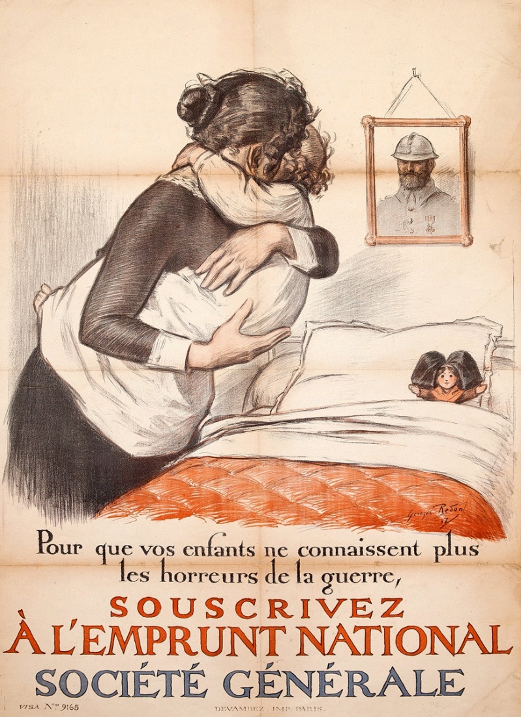 Affiche Collection Maison de l'Epargne : Sicété Générale "Participez à l'effort de guerre"