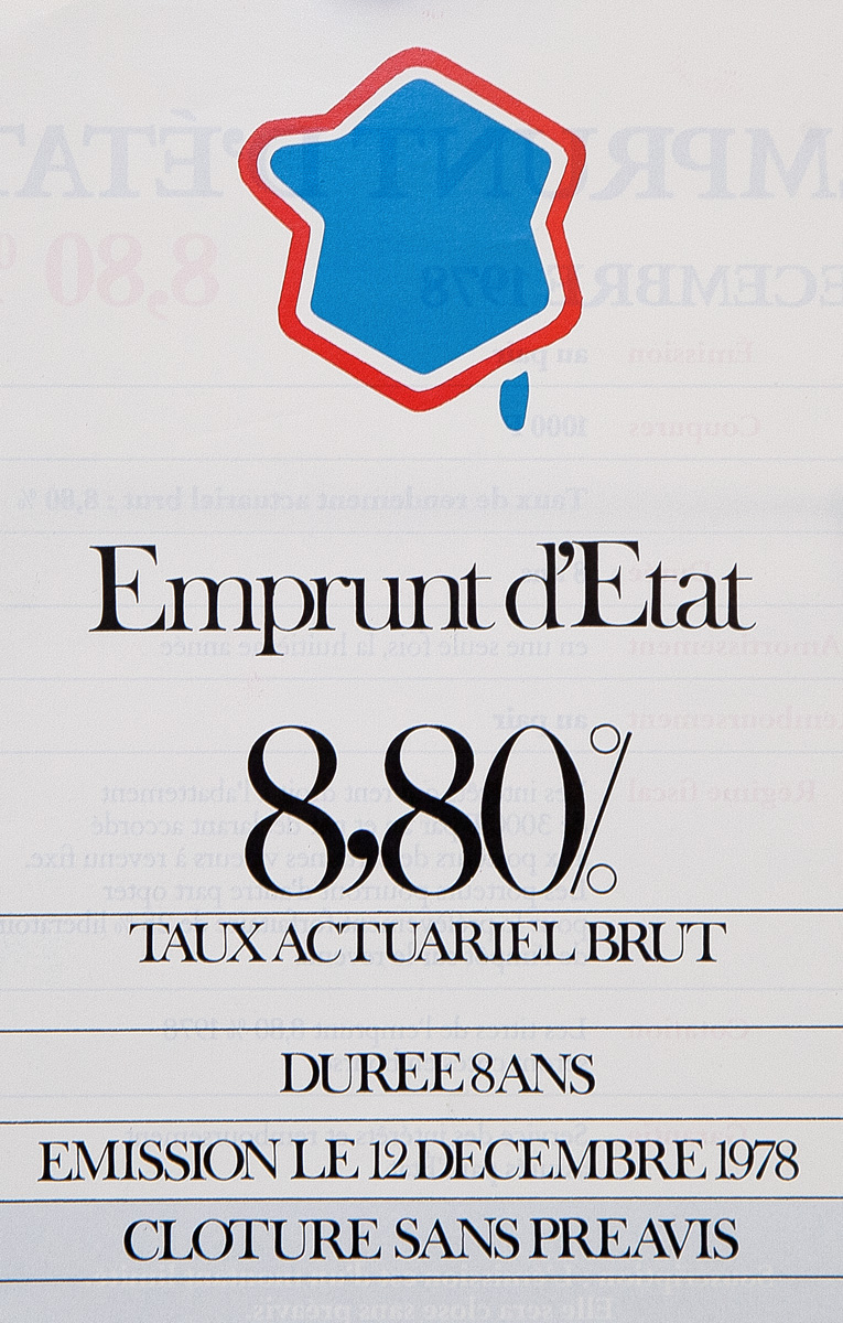 Emprunt d'Etat 8,8% Taux actuariel brut 8 ans