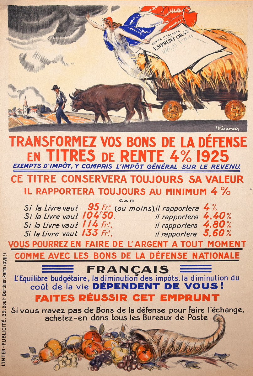 Transformez vos bons de la défense en titres de rente 4% 1925
