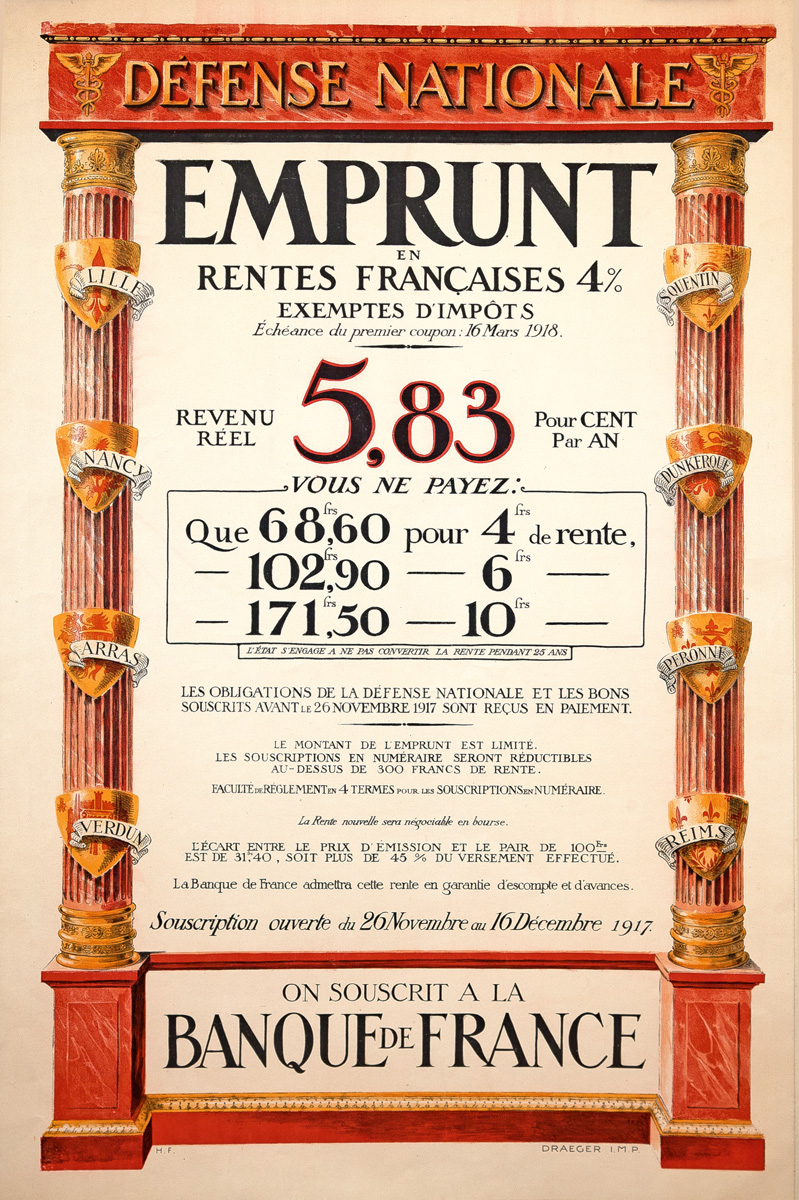 Emprunt en rente française 4% exemptés d'impôts