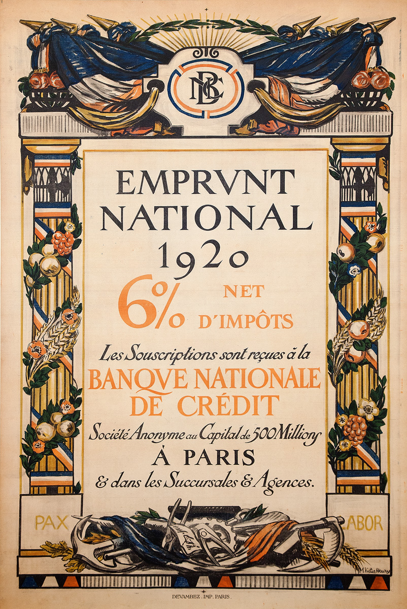 Emprunt national 1920 6% net d'impôts