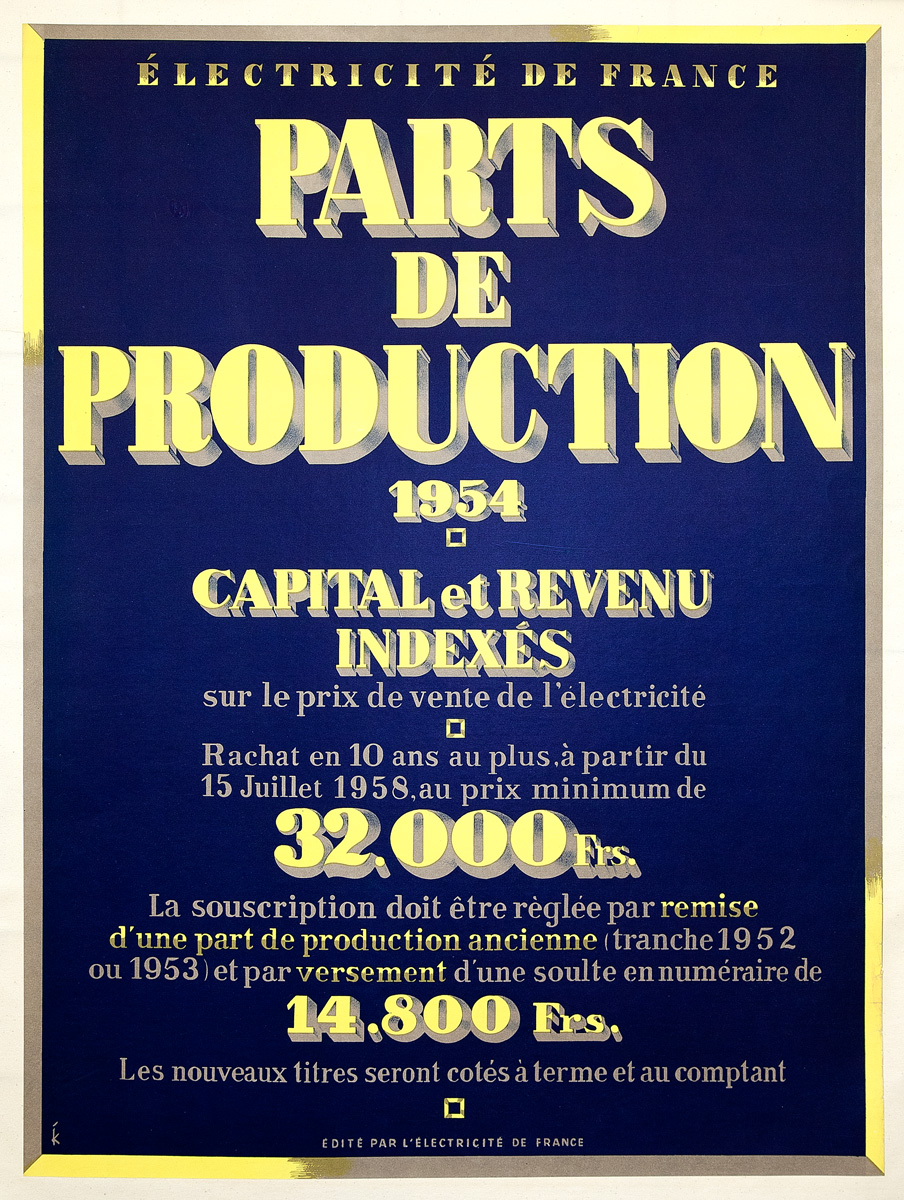 Parts de production 1954