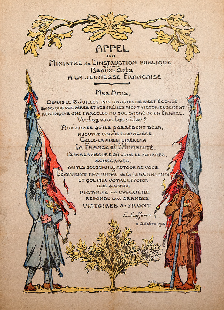 Appel du Ministre de l’instruction publique et des Beaux-Arts à la jeunesse Française